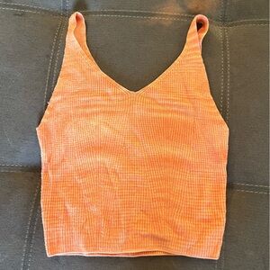 orange knit tank top
